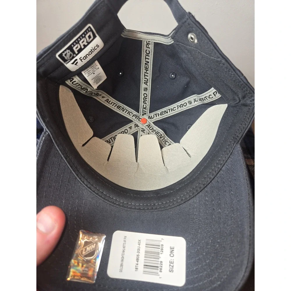 Vegas Golden Knights Fanatics NHL Authentic Pro Adjustable Hat Charcoal Gray NWT